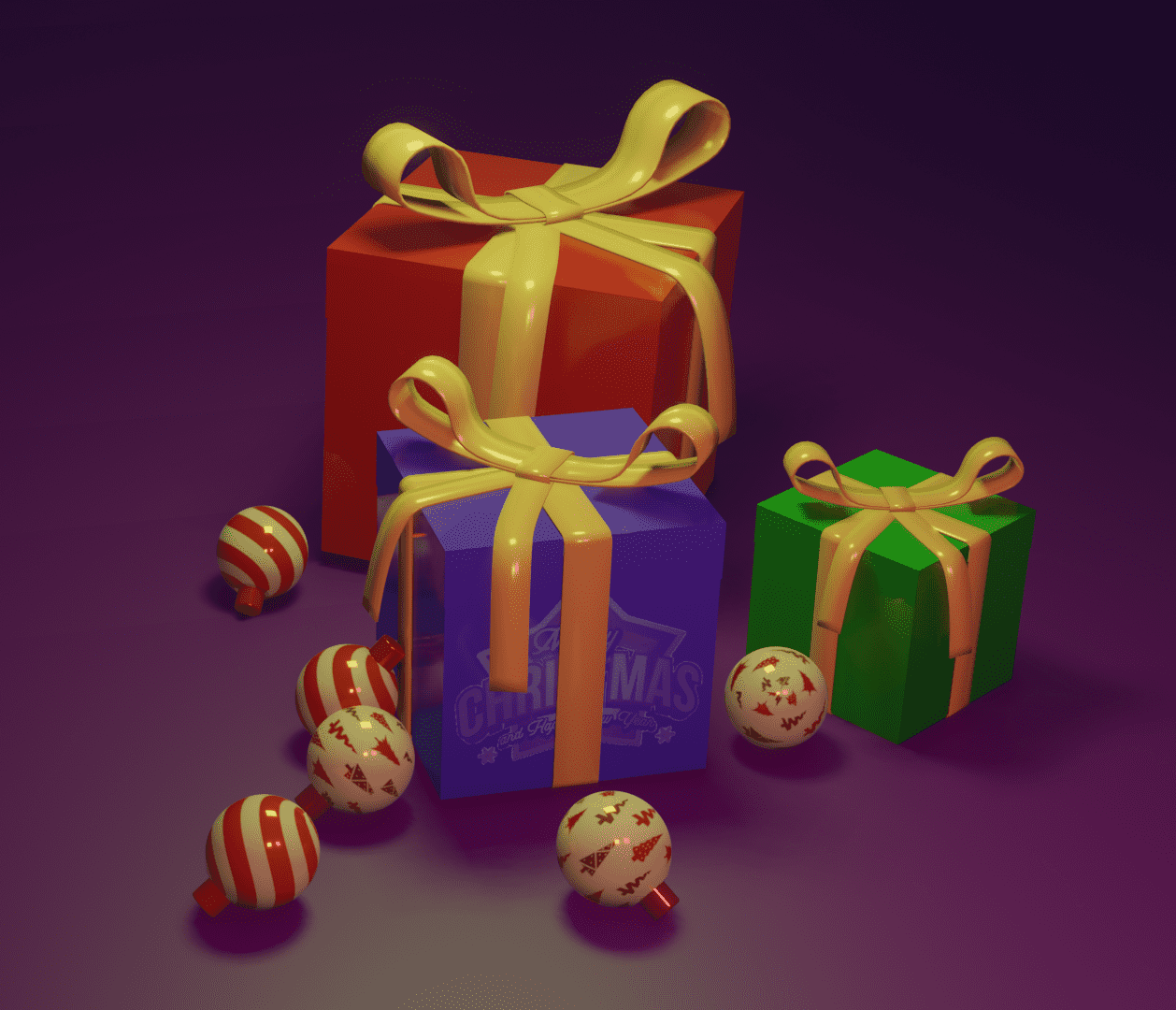 A 3D model of gifts